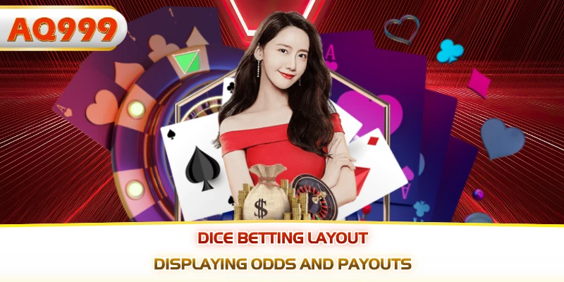 Dice betting layout displaying odds and payouts