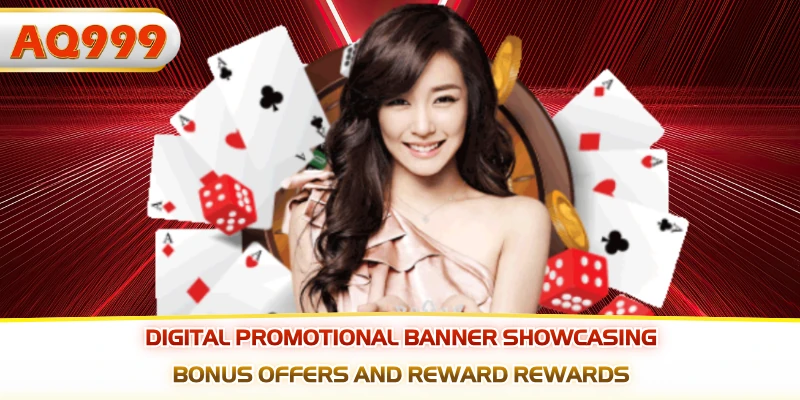 Digital promotional banner showcasing bonus offers and reward rewards