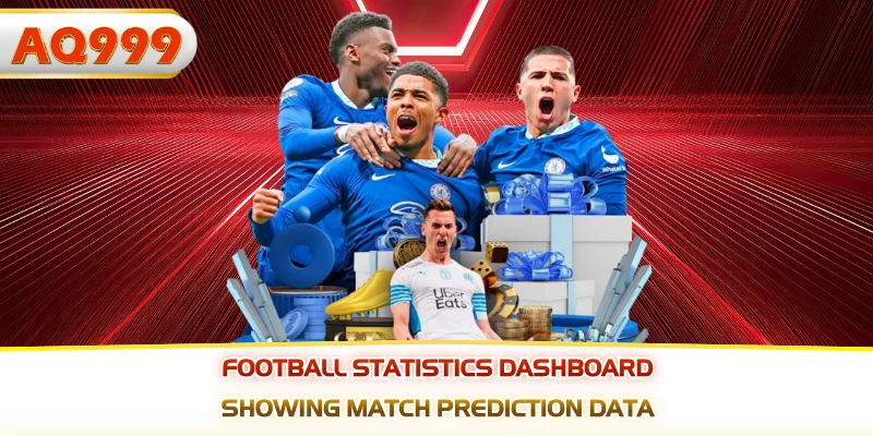Football statistics dashboard showing match prediction data