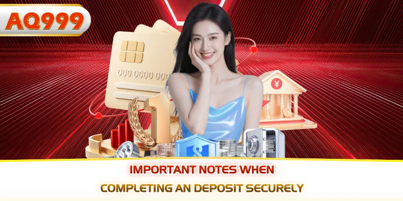 Important notes when completing an deposit securely