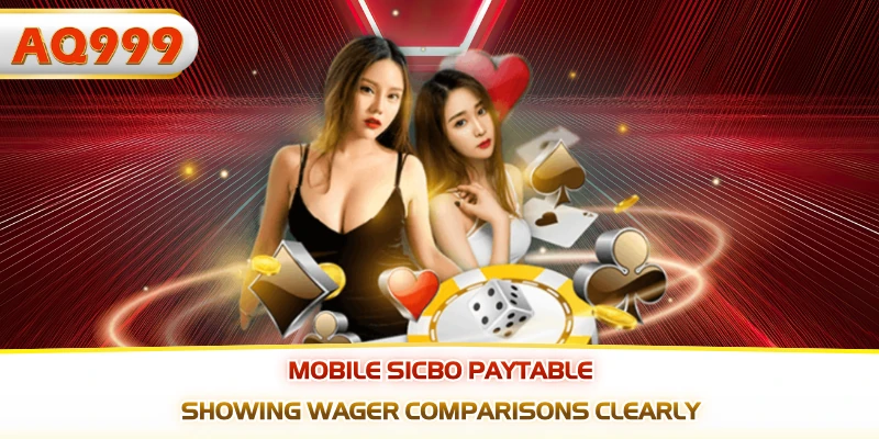 Mobile sicbo paytable showing wager comparisons clearly