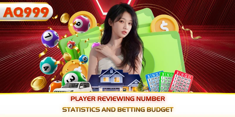 Player reviewing number statistics and betting budget