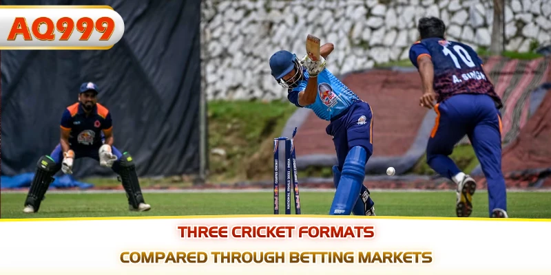 Three cricket formats compared through betting markets