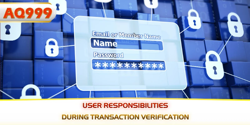 User responsibilities during transaction verification